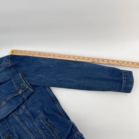 Levis 72334 Mens Denim Trucker Jacket Blue Medium Wash Size L Large - Picture 11 of 11